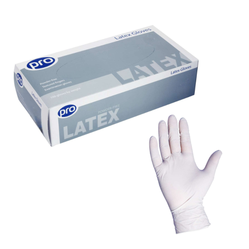 Pro Latex Gloves Powder Free Pack of 100
