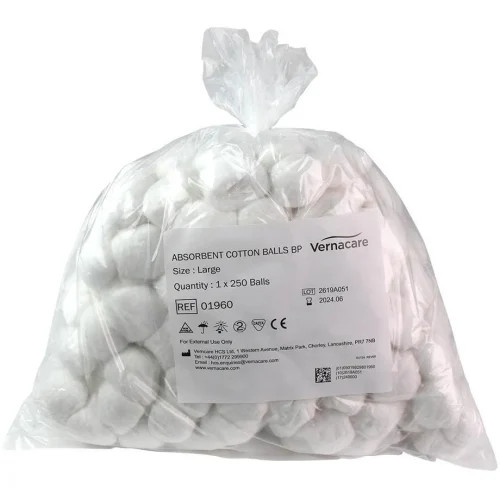 Vernacare Large Cotton Wool Balls Pack of 250