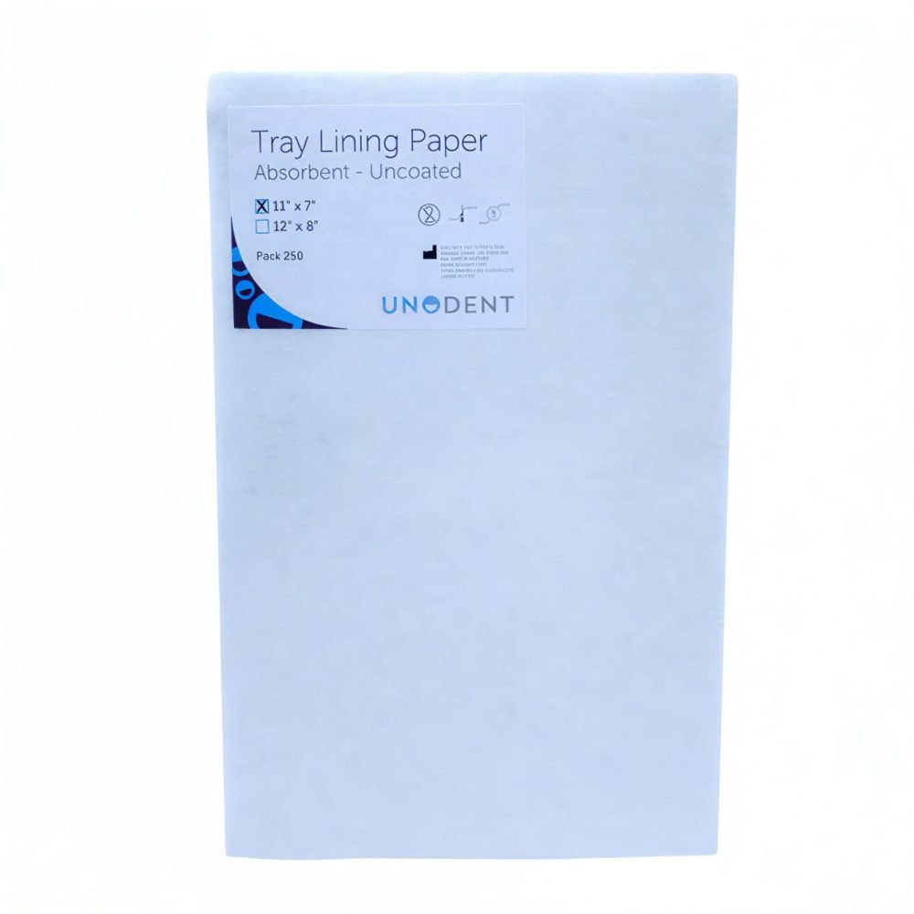 UnoDent Tray Lining Paper Uncoated 275 × 175 mm Pack of 250