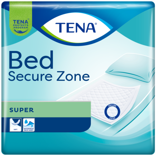 TENA Bed Secure Zone Super Incontinence Bed Pads 60 x 60 cm Pack of 30