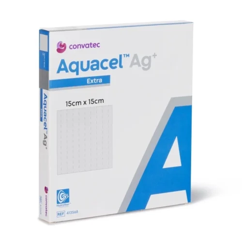 Convatec Aquacel Ag+ Extra Hydrofiber Wound Dressing 15 cm x 15 cm Box of 5