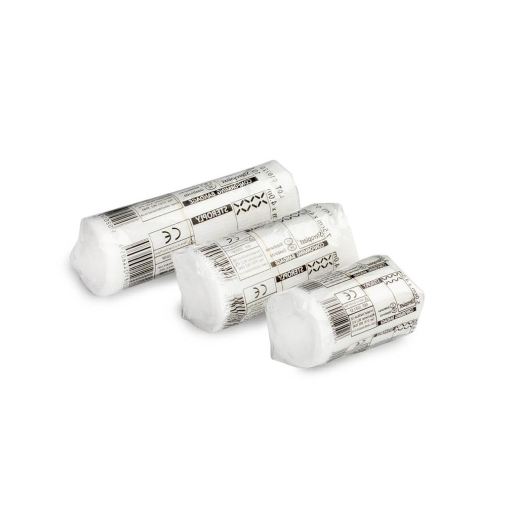 Steroply White Conforming Bandage 4 m Single