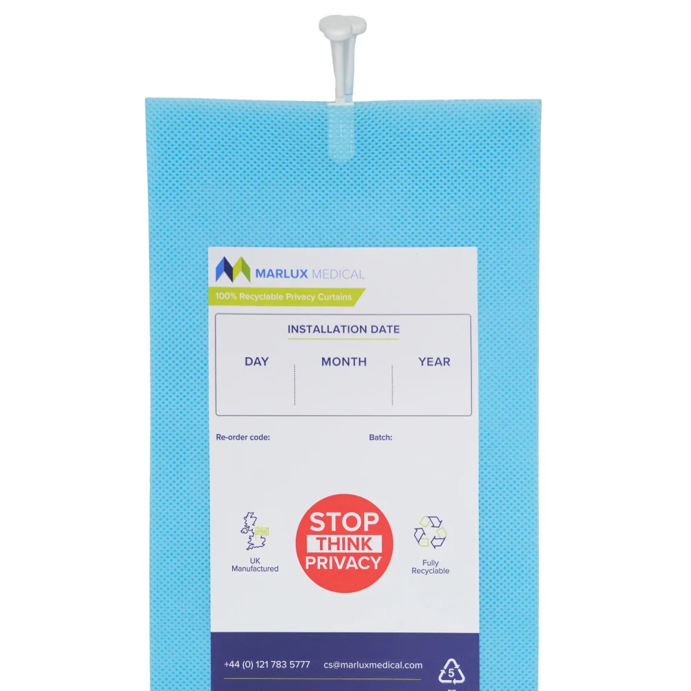 Marlux Uni-Glide Anti Bacterial Privacy Curtain 4.2 m x 1.95 m Pastel Blue