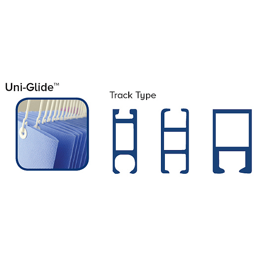 Marlux Uni-Glide Anti Bacterial Privacy Curtain 4.2 m x 1.95 m Pastel Blue - Image 2