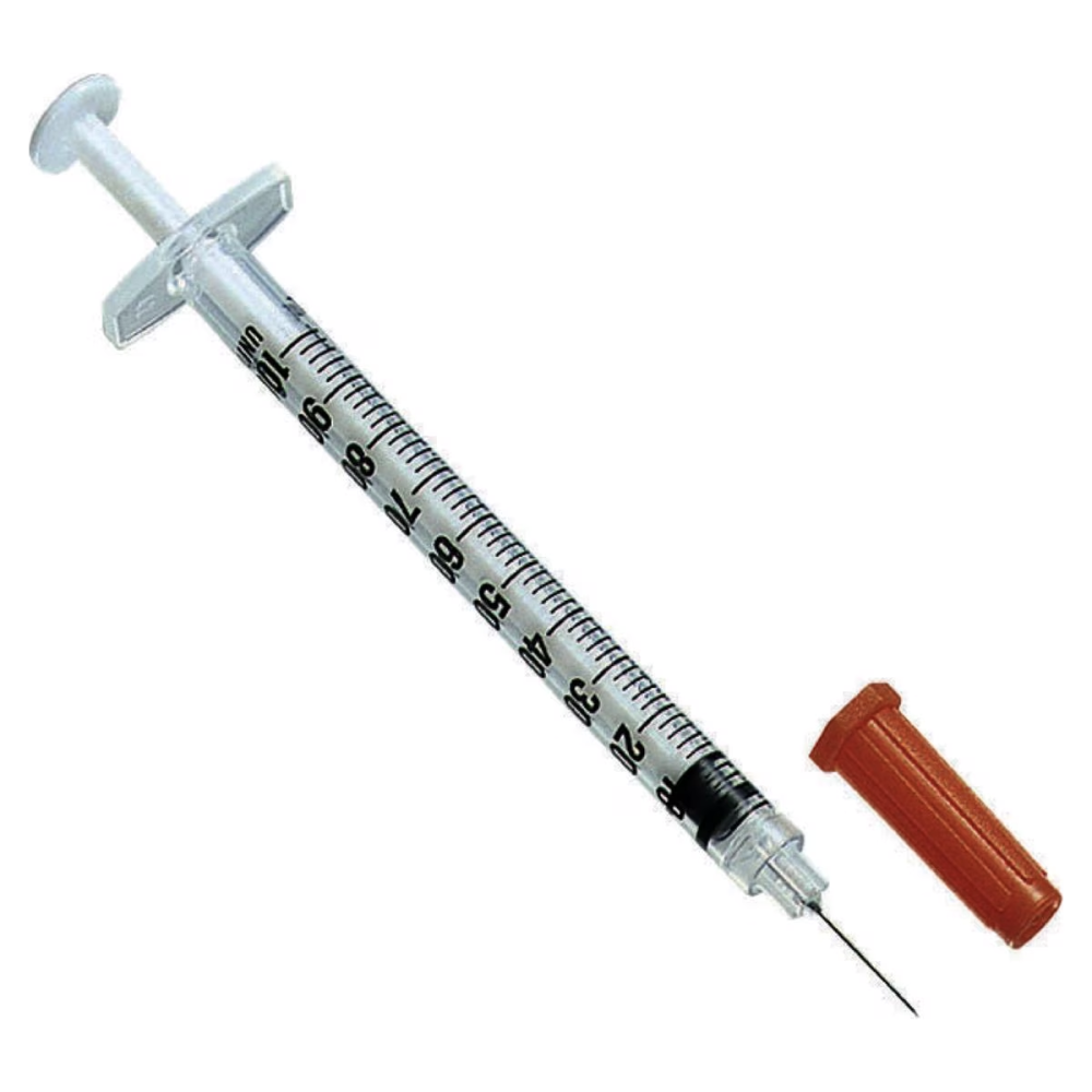 BD Micro-Fine Plus 1 ml insulin syringe with fixed 30 G x 8 mm needle (Box of 200)