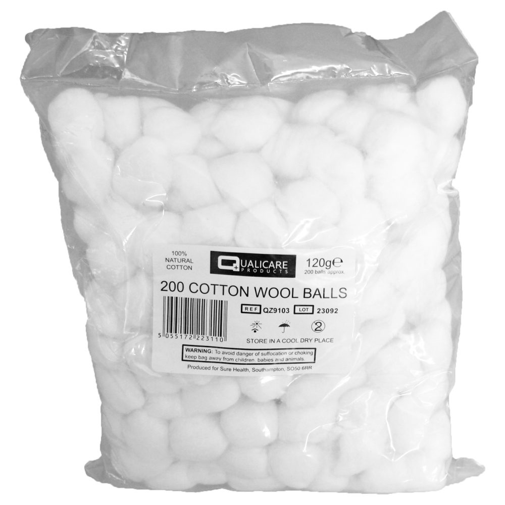 Qualicare Cotton Wool Balls (Pack of 200)