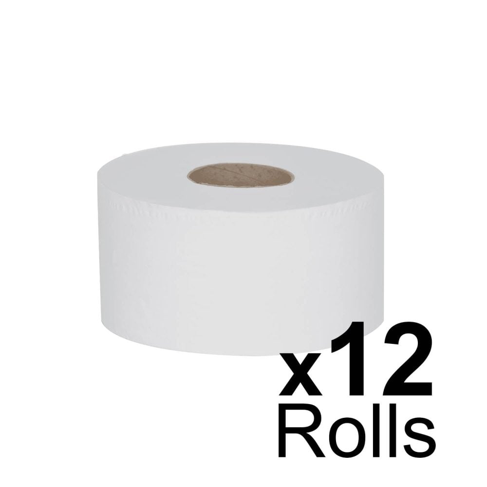 Northwood Essentials Mini Jumbo Toilet Roll 2 Ply 60mm Core 200m (Pack of 12)
