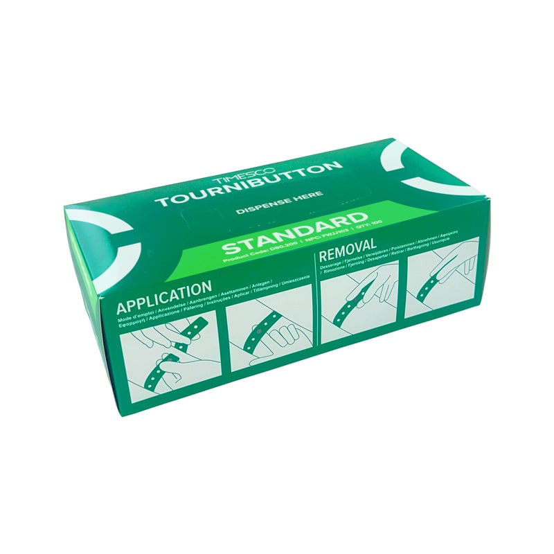 Timesco TourniButton Single-Use Tourniquet (Pack of 100)