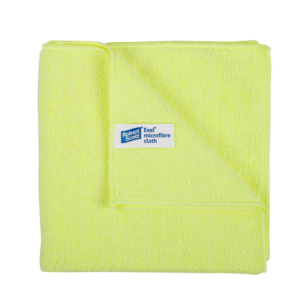 Exel Microfibre Cloth Yellow 40cm x 40cm (Box of 200)