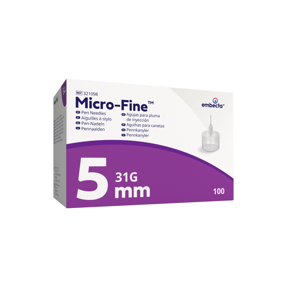 BD Micro-Fine Pen Needles 31G x 5mm (Pack of 100)