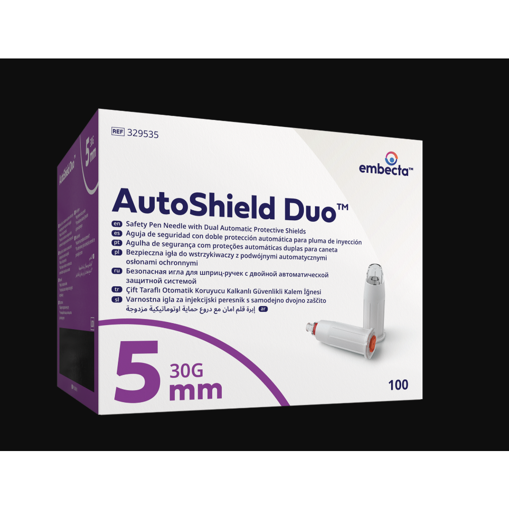 BD AutoShield Duo Safety Pen Needles 30G x 5mm (Pack of 100) 1 BD AutoShield Duo Safety Pen Needles 30G x 5mm (Pack of 100)