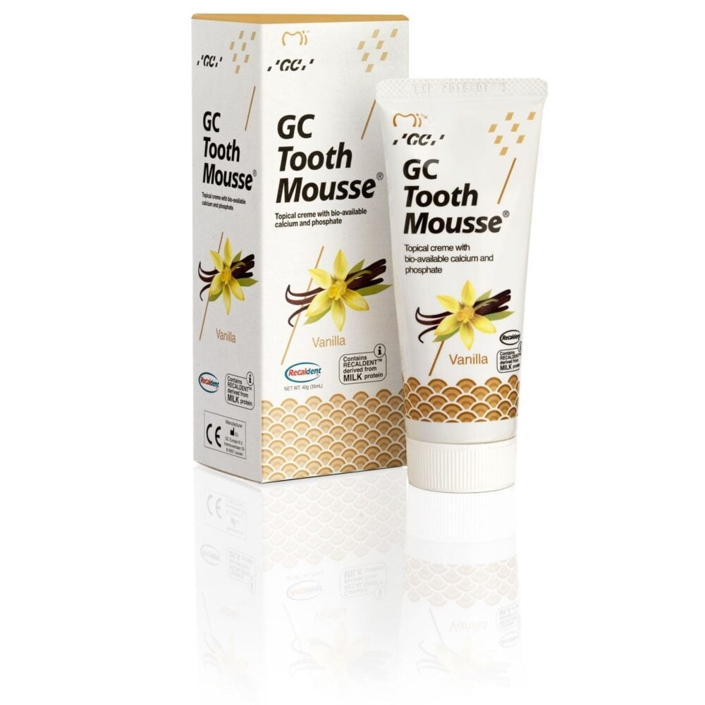 GC Tooth Mousse Vanilla 40g tube and box